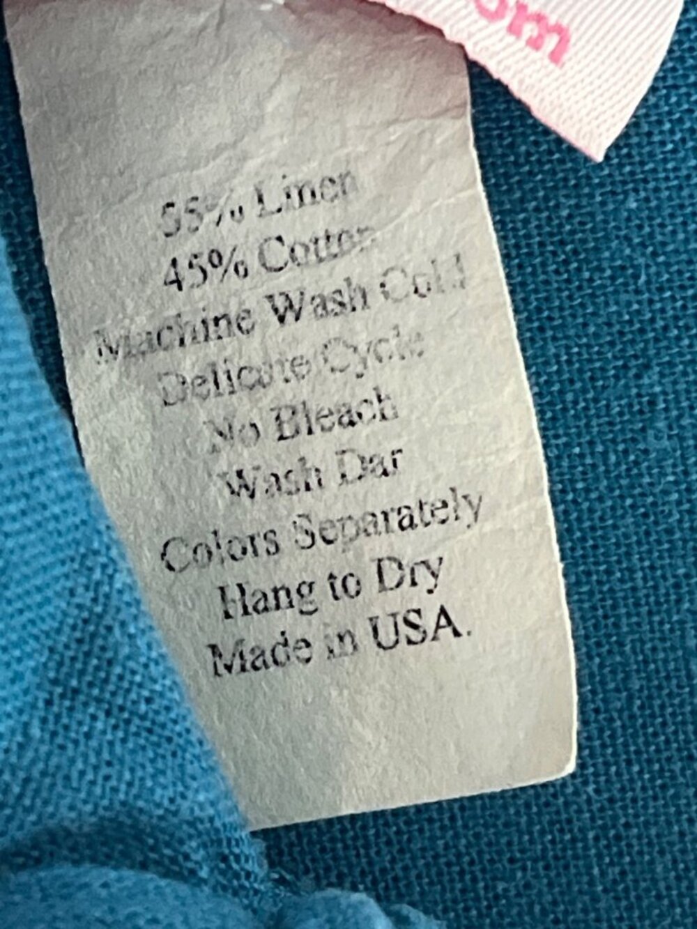 Vtg Heartbreaker Linen Blend Dress Fit Flare Empire Retro Blue Pin Up Midi Wom M - Picture 8 of 9
